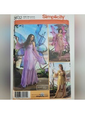 🧵4/$20🧵 Simplicity 3632 Costume Fairy Sewing Pattern Uncut Size 6-12 DIY
